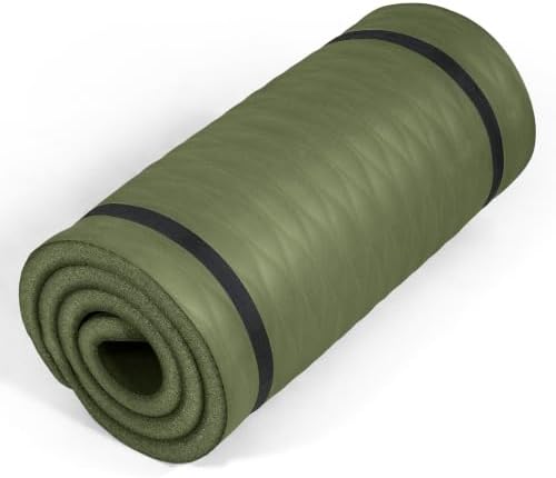 Tone Fitness 1" Extra Thick Yoga Mat, Exercise & Pilates Mat with Strap