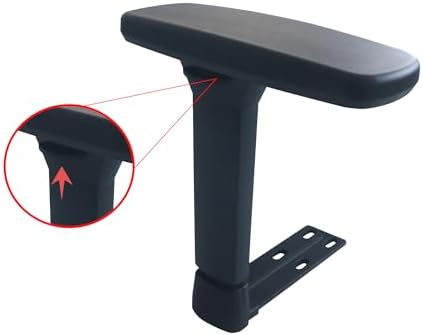 Height Adjustable Chair Armrest Pair, Gaming Boss Chair Arms Set Replacement,Black (3D)