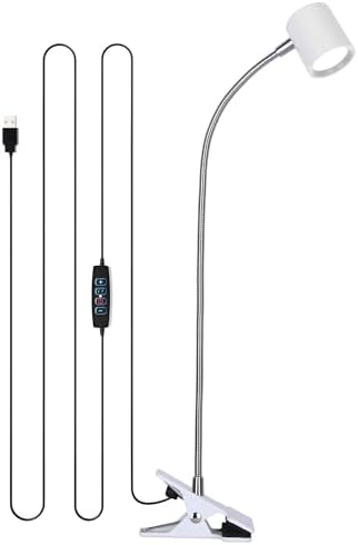 Dott Arts Desk Lamp,USB Clip On Light with 3 Color Modes,LED Reading Lamp