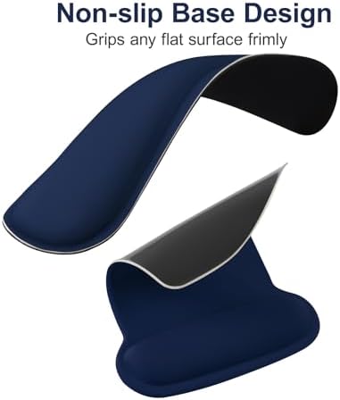 MOSISO Wrist Rest Support for Mouse Pad & Keyboard Set, Navy Blue