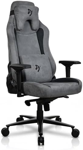 Arozzi Vernazza Supersoft Upholstery Material has a Unique Velvety Texture that is Fluid-Repellant and Breathable with Memory Foam Lumbar Support 4D Armrest for Office and Gaming Chair - Anthracite