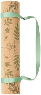 Cork Yoga Mat with Natural Rubber Base, Extra Size, Thickness and Support, Excellent Cushion & Grip, Non-Slip, Non-Toxic, Sweat-Resistant, Sustainable, Eco-friendly Exercise Mat