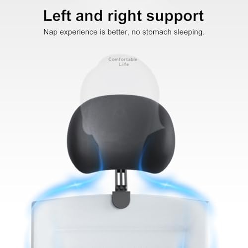 Office Chair Headrest Attachment Universal,Adjustable Height Angle Chair Headrest Attachment,Ergonomic Head Neck Pillow,Soft Headrest Cushion Attachable Headrest for Office Chair Black