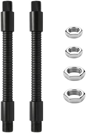 2PCS 3.9" Gooseneck Tubing Flexible 5/16"×25/64" Male thread Alloy Steel Metal Arm Universal Bendable Extension Hose for DIY Lamps Microphone Stands Inspection Cameras