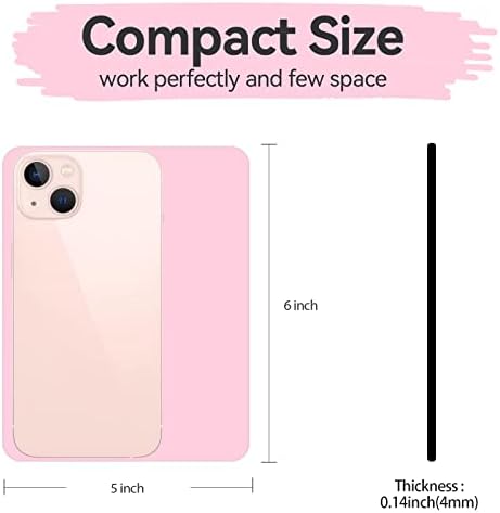 Small Rectangular Mouse pad Shop,only Takes up Mouse Space, Universal mini Mouse pad Portable Waterproof, with Non-Slip Glue Base, Pink 5X6 inches,