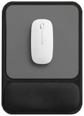 eulps Ergonomic Mouse Pad with Wrist Rest, Gel Mousepad with Soft Wrist Support, Non-Slip PU Base, Smooth Surface Mouse Pad for Wrist Pain Relief, Computer Laptop Office Home & Gaming (Classic Black)