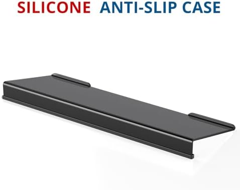 KOTEMON Acrylic Tilted Computer Keyboard Stand for Ergonomic Typing, Keyboard Tray Holder with Silicone Non-Slip Case, Black