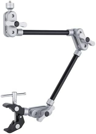 UTEBIT 22" Magic Arm w Clamp Mount, Overhead Desk Phone Mount 1/4" Thread