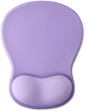 Gel Mouse Pad with Wrist Support, Ergonomic Mousepad with Wrist Rest, Gaming Mouse Pad with Soft Cushion & Non-Slip PU Base & Concave Design & Pain Relief, for Home Office Computer Laptop, Purple