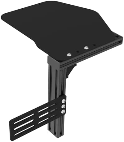 EG STARTS 1x Metal Extend Mouse Pad Holder Platform, Adjustable Horizontally & Height for Desk & Chair Extend Metal Computer Mouse Desk Mount Pads, Flight Joystick Mount Extension Attachment