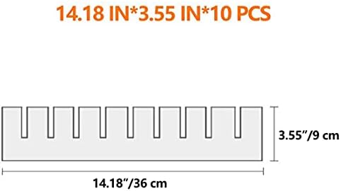 10Pcs Drawer Dividers, 14.18" x 3.55", Thick, DIY Organizer Separator, Large Adjustable Dresser Drawer Organizer for Clothes, Bedroom, Bathroom, Kitchen Cutlery, Desk, Office Storage