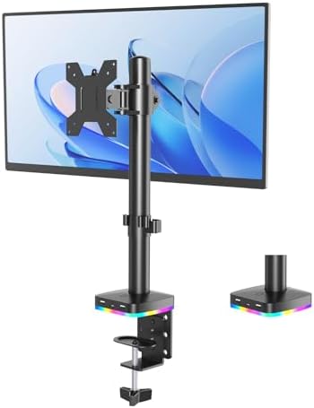 Afaloona RGB Monitor Stand with USB Hub for 13-27" Monitors, up to 17.6 lbs