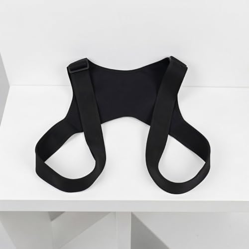 IMIKEYA Black Neoprene Posture Corrector Belt Retractable Dual Straps