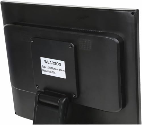 Wearson WS-03A VESA Monitor Stand Low Profile Lay Flat Short Foldable with VESA Hole 75x75mm&100x100mm