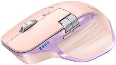 TECKNET Wireless Mouse, Side Scroll Bluetooth Rechargeable, 3-Device