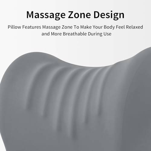 Ergonomic Office Chair Headrest, Adjustable Neck Support Pillow with Removable Washable Cover, Universal Head Rest Attachment for Office Chairs, Wheelchairs, Desk Chair Napping (Gray)