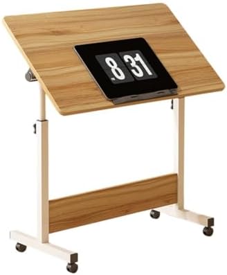 Takywep Adjustable Height Rolling Standing Desk, Mobile Foldable Sit Stand Workstation with Wheels for Laptop, Small Space Home Office Computer Table