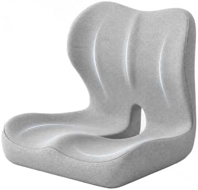 Celnva Orthopedic Seat Cushion – L-Shaped Lumbar Support Memory Foam Comfort for Long Sitting, Ergonomic Support for Office Chair, Wheelchair, Car & Travel (XL Gray)