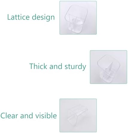 Newkita Acrylic Clear 3 Slots Pencil Pen Holder for Desk, Desktop Makeup Brush Storage Organizer Pen Cup Stand for Office School Home