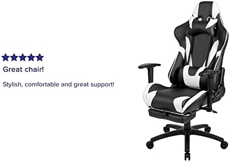 Flash Furniture LeatherSoft Reclining Ergonomic Gaming Chair, Black