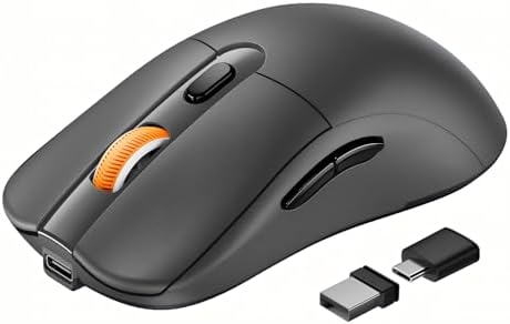 ProtoArc EM15 USB C Mouse, Tri-Mode Bluetooth Mice for Laptop, Gray