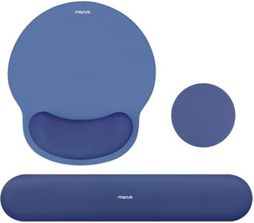 MOSISO Wrist Rest Support for Mouse Pad&Keyboard Set, Royal Blue