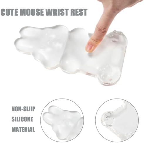 Ergonomic Gel Mouse Wrist Rest,Clear Cute Rabbit Mouse Wrist Rest