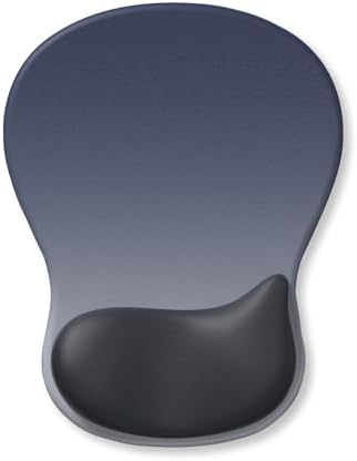 RAPIQUE Ergonomic Mouse Pad with Wrist Support, Memory Foam, Non-Slip Rubber Base, Comfortable Mousepad for Office & Gaming, Gray Black
