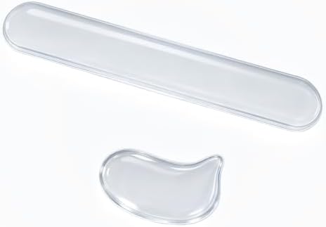Clear Gel Keyboard Wrist Rest with Mouse Pad Wrist Support, Ergonomic Wrist Rest for Computer Keyboard and Mouse, Non-Slip Cooling Keyboard Pad for Office, Gaming & Laptop (Clear)