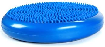 Cando-30-1870B Inflatable Balance Disc for Balance Training, Proprioception, Strengthening Lower Extremities, Posture, Back Pain, Stress Relief, Restlessness and Anxiety. Blue, 14” Diameter