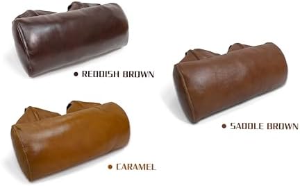 BOWERBIRD Genuine Leather Recliner Head Pillow-Head and Neck Pillow-Headrest Cushion for Neck Pain Relief and Cervical Support