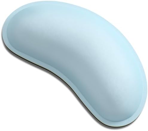 Dapesuom Mouse Wrist Rest, Ergonomic Memory Foam Mouse Wrist for Computer Desk Mats Support, Hand Rest Pad Cushion for Gaming, Office, Laptop, Men, Women, Pain Relief & Easy Typing, Sky Blue