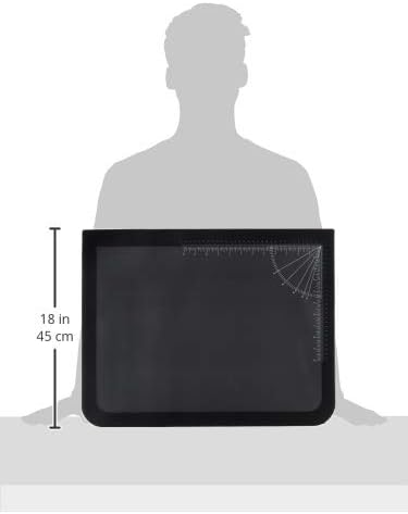 Artistic Office Products 17" x 22" Logo Pad Lift-top Desktop Organizer Desk Mat, Black/Clear