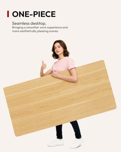 SANODESK 48''x24'' One-Piece Height Adjustable Electric Standing Desk