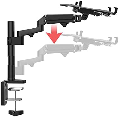 CTA Digital Laptop Desk Mount – Articulating Desk Mount Clamp for Laptops with Built-in Cooling Fan (LT-DMCGCF)