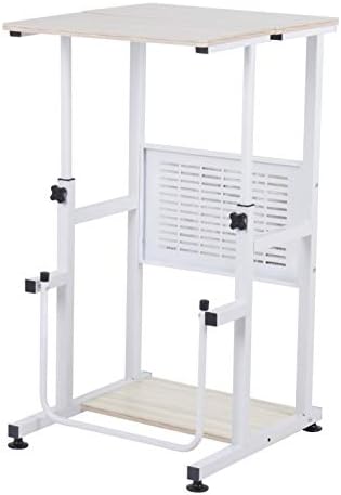 SDADI Adjustable-Height Standing Desk, 2-Mode Modern Standing and Sitting Desk, Light Grain