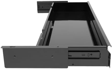 Xuthusman Under Desk Drawer, Under Desk Mounted Sliding Pull-Out Drawer Storage Organizer Space Saving Hidden Pull-Out Drawer for Office Home Desktop Accessories (Black)