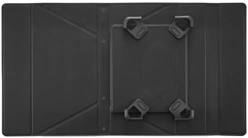 Insignia FlexView 10" Universal Folio Case (Black) with Active Stylus for iPad (White) – Adjustable Stand, Protective Cover, Touch Precision Pen