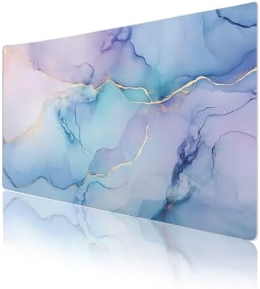 QIYI PU Leather Large Mouse Pad, Waterproof Desk Mat, 23.6" x 13.8", Fluid