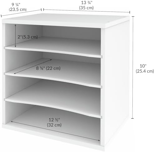 Ballucci 4 Tier File Organizer File Holder, Desk Storage, Letter Paper Tray