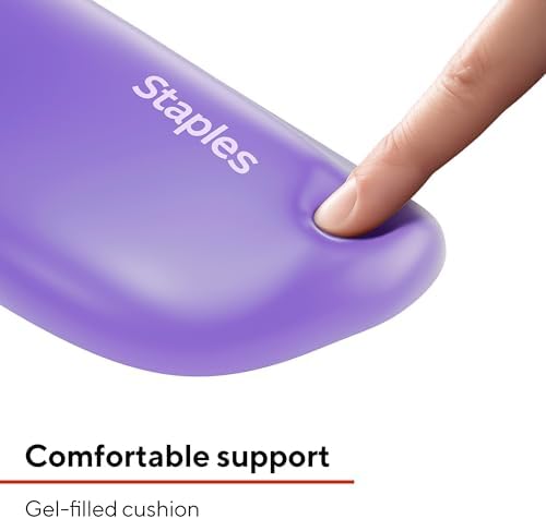 Staples TECH Gel Keyboard Wrist Rest, Non-Slip, Purple Crystal