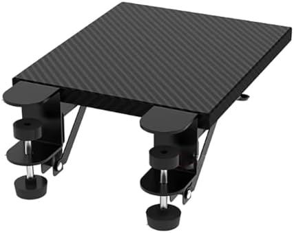 90° Foldable Desk Extender Armrest Shelf, Extended Desktop and Space Saver, Clamp-On Keyboard Drawer Tray, with Steel Bracket, Computer Elbow Arm Support(24x55cm(9.4x21.6in))