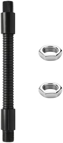 5.9" Gooseneck Tubing Flexible 25/64" Male thread Alloy Steel Metal Arm Universal Bendable Extension Hose for DIY Lamps Microphone Stands Inspection Cameras
