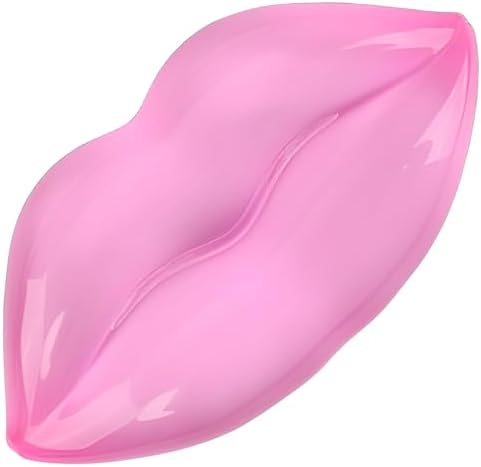 Gel Wrist Rest for Keyboard and Mouse Transparent Pink Lip Elbow Pad Cushion Ergonomic Cute Clear Cool Mouse Wrist Pad Silicone Non-Slip Support for Computer Gaming Home Office Women Girl Hand Pillow