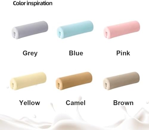 Multifunctional Cervical Neck Support Roll Pillow for Office Chair,Highly Resilient Foam Headrest Bolster Pillows Travel Sleeping Pillow Soft Armrest Pillows (Camel,7.9in)