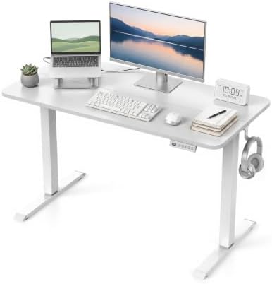 Standing Desk, 48 × 24 Inches Electric Height Adjustable, Home Office