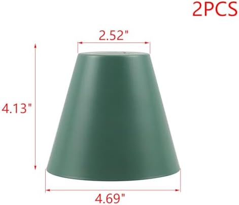 MY MIRONEY 2PCS Green Barrel Metal Lampshade, 4.13" Height