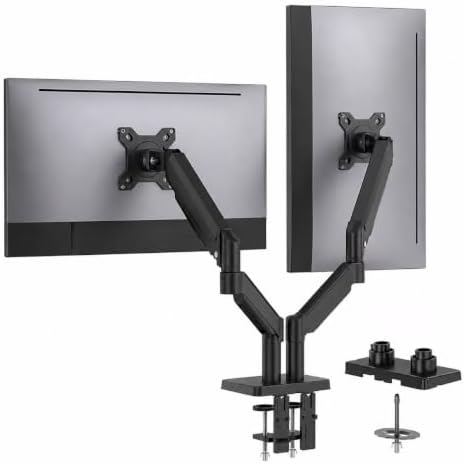 Heavy Duty Dual Monitor Arm Desk Mount Gas Spring for 13-32 Inch Screens