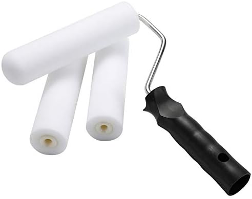 KUPOO 6" Foam Paint Roller Kit Mini Roller with Frame,Tray & 8 Refills