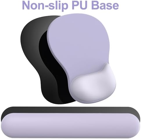 Ergonomic Mouse Pad with Wrist Rest and Keyboard Wrist Rest, Gel Mousepad